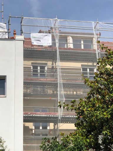 Façade pendant travaux